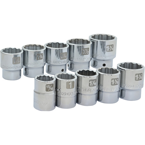 Jeu de douilles SAE &agrave; 12 pans, 10 Mcx, Prise de 3/4" Trail Hammer and Bolt