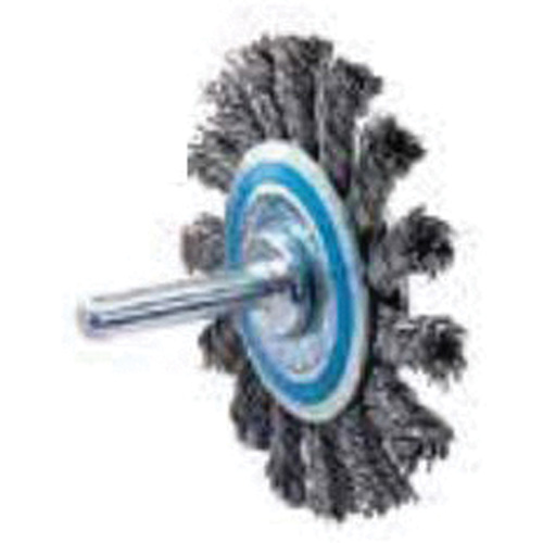Knot Twisted Mounted Wire Wheel, 2-3/4" Dia., 0.02" Fill Trail Hammer and Bolt