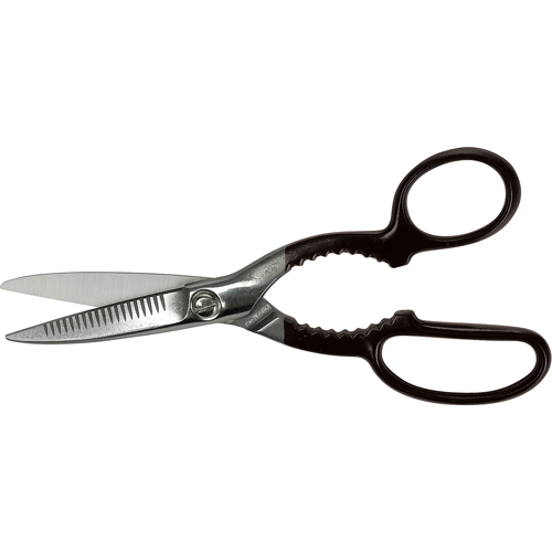 Kitchen Shears, 2-5/8" Cut Length, Rings Handle Trail Hammer and Bolt