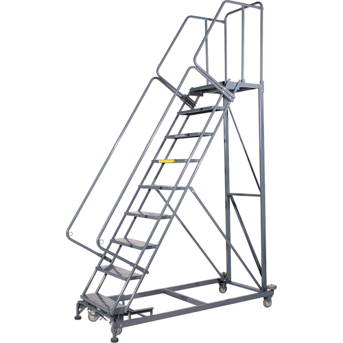 &eacute;chelles roulantes Monster, 11 marches, Largeur de la marche 24", Hauteur de la plateforme 110", Acier Trail Hammer and Bolt