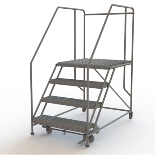 Plateforme de travail mobile, Acier, 4 Marches, 40" ha, 36" p, 36" Marche, Stri&eacute; Trail Hammer and Bolt