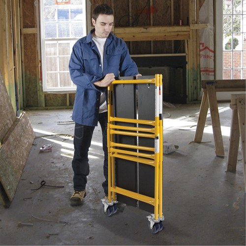 Jobsite Series 4' Basic Mini Scaffold Kit, Steel Frame, 41" D x 45-3/4" H Trail Hammer and Bolt