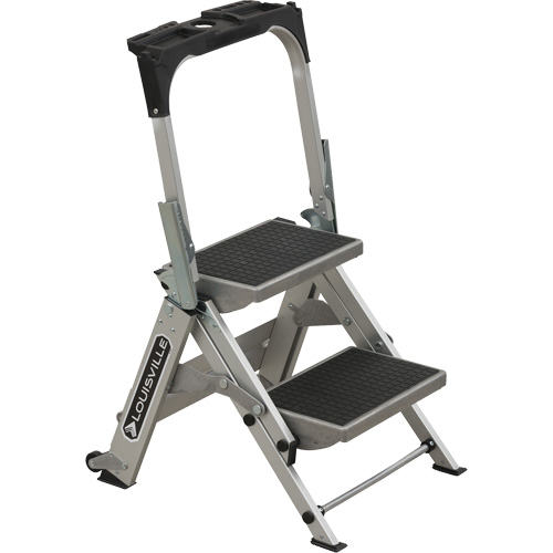 &eacute;chelle escabeau avec roues pivotantes, 2 marches, 23" x 21" x Hauteur 34,50" Trail Hammer and Bolt