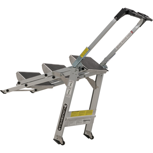 &eacute;chelle escabeau avec roues pivotantes, 3 marches, 34" x 22" x Hauteur 50,75" Trail Hammer and Bolt