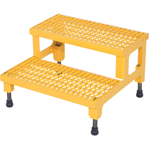 Adjustable Step-Mate Stand, 2 Step(s), 23-13/16" W x 22-7/8" L x 15-1/4" H, 500 lbs. Capacity Trail Hammer and Bolt