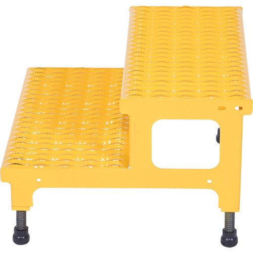Adjustable Step-Mate Stand, 2 Step(s), 23-13/16" W x 22-7/8" L x 15-1/4" H, 500 lbs. Capacity Trail Hammer and Bolt