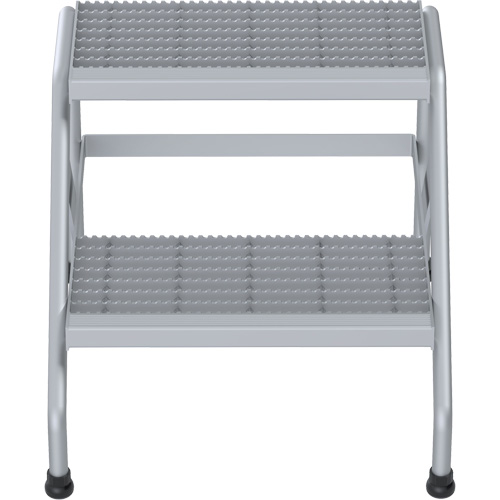Aluminum Step Stand, 2 Step(s), 22-13/16" W x 24-9/16" L x 20" H, 500 lbs. Capacity Trail Hammer and Bolt