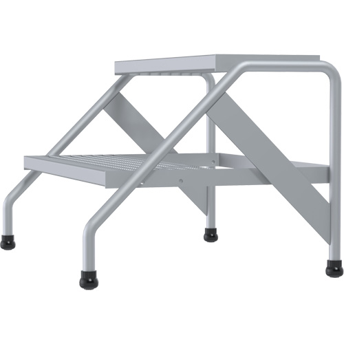 Aluminum Step Stand, 2 Step(s), 32-13/16" W x 24-9/16" L x 20" H, 500 lbs. Capacity Trail Hammer and Bolt
