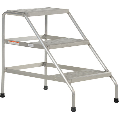 Escabeau en aluminium, 3 marche(s), 22-13/16" la x 34-9/16" lo x 30" h, Capacit&eacute; 500 lb Trail Hammer and Bolt