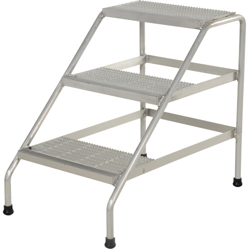 Escabeau en aluminium, 3 marche(s), 22-13/16" la x 34-9/16" lo x 30" h, Capacit&eacute; 500 lb Trail Hammer and Bolt