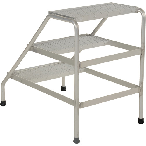 Escabeau en aluminium, 3 marche(s), 22-13/16" la x 34-9/16" lo x 30" h, Capacit&eacute; 500 lb Trail Hammer and Bolt