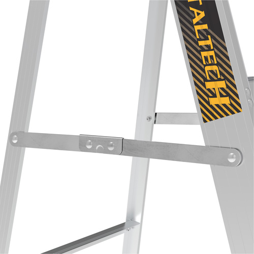 Step Ladder, 6', Aluminum, 225 lbs. Capacity, Type 2 Trail Hammer and Bolt