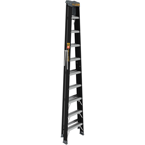 Step Ladder with Paint Tray, 10', Fibreglass, 250 lbs. Capacity, Type 1 Trail Hammer and Bolt