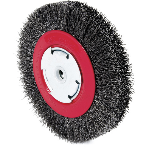 Meule 101F-3M &agrave; fils cr&ecirc;p&eacute;s, 6" dia., Fils 0,014", Arbre 1/2"/2"/5/8" Trail Hammer and Bolt
