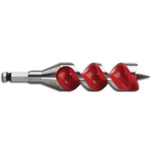 Longue m&egrave;che h&eacute;licoidale pour perceuse, Diam&egrave;tre de 1-1/4, Cannelure 4", Tige 7/16" hexagonal Trail Hammer and Bolt