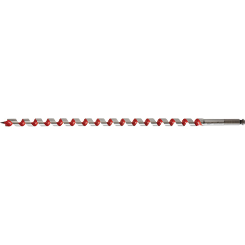 Ship Auger Drill Bit, 11/16" Diameter, 15" Flute, 7/16" Hex Shank Trail Hammer and Bolt