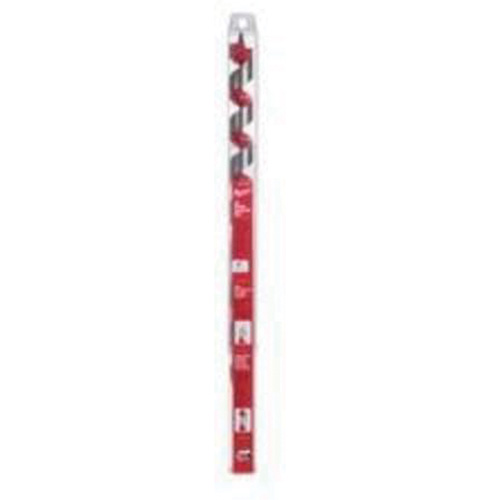 Ship Auger Drill Bit, 1-3/8" Diameter, 15" Flute, 7/16" Hex Shank Trail Hammer and Bolt