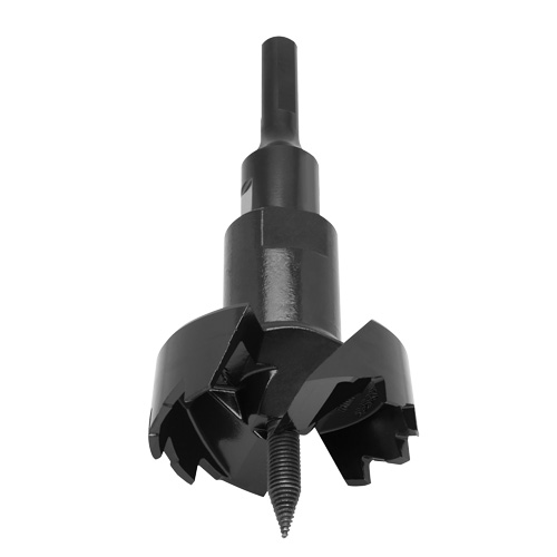 Standard Self-Feed Drill Bit, 3-5/8", 6" Length, 7/16" Hex Shank Trail Hammer and Bolt