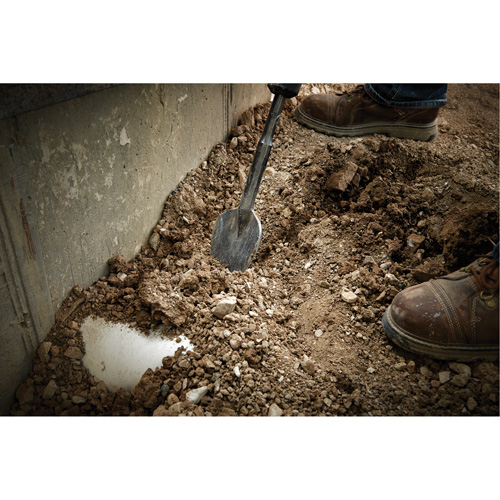 Clay Spade Bit, 5-1/2", Hex Shank, High Speed Steel Trail Hammer and Bolt