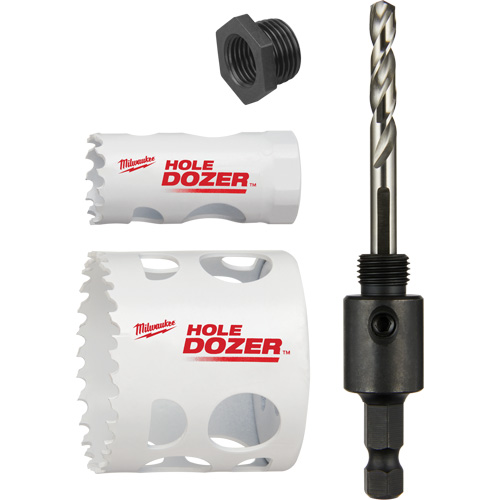 Trousse de scie-cloche Hole Dozer pour verrou de porte, 4 morceaux Trail Hammer and Bolt
