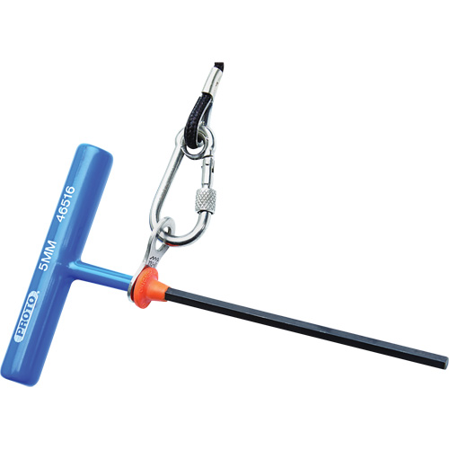 Hex Key - Metric, Hex End, 2.5 mm x 6" L, T Handle Trail Hammer and Bolt