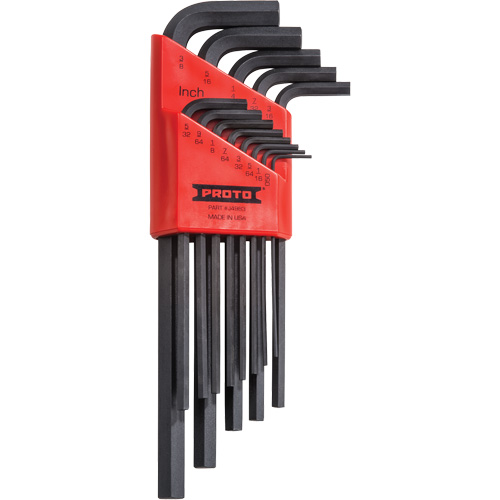 Long-Arm Hex Key Set, 13 Pcs., Imperial Trail Hammer and Bolt