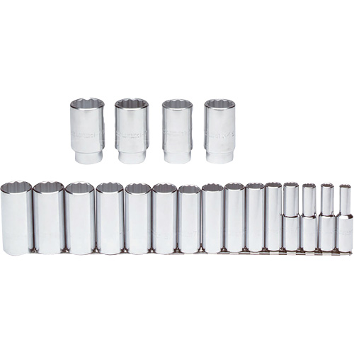 Jeu de douilles, 19 Mcx, Prise de 1/2", Profond Trail Hammer and Bolt