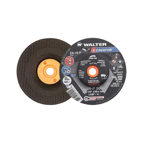 Meule XCAVATOR, 5" x 1/4", Arbre 5/8"-11, Zirconium, Type 27/27S Trail Hammer and Bolt