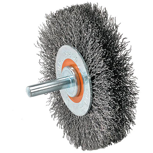 Disque mont&eacute; &agrave; fils cr&ecirc;p&eacute;s, 3" dia., Fils 0,0118" Trail Hammer and Bolt