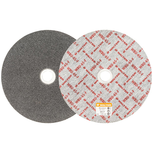 Blendex U Finishing Wheel, 6" Dia., 6SF Grit, Silicon Carbide Trail Hammer and Bolt