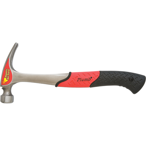 Solid Steel Anti-shock Premium Ripping Claw Hammer, 16 oz., Solid Steel Handle, 12-7/8" L Trail Hammer and Bolt