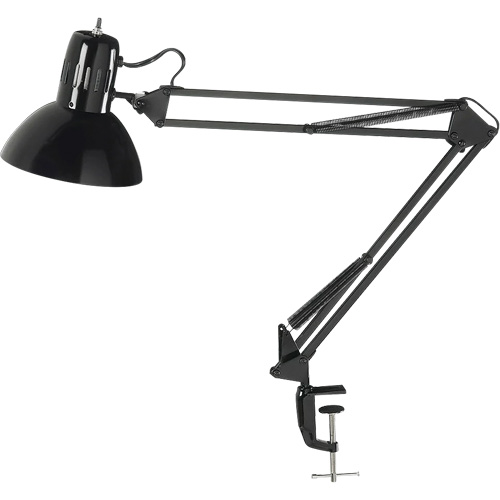 Lampes de bureau &agrave; pince - Bras flexible, 100 W, Incandescente, Pinces serre-joints, Noir Trail Hammer and Bolt