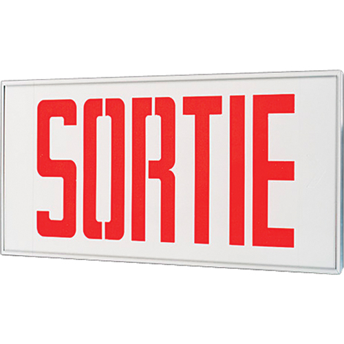 Stella Exit Signs - Sortie, LED, Hardwired, 17-1/2" L x 18-1/2" W, French Trail Hammer and Bolt