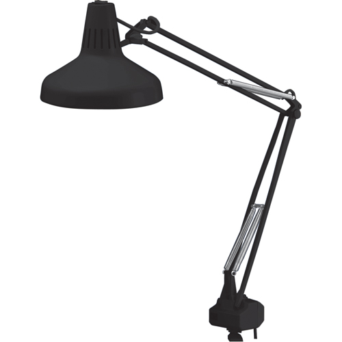 Heavy-duty Combination Task Light, 22/60 W, Fluorescent/Incandescent, 45" Neck, Black Trail Hammer and Bolt