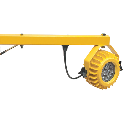 Heavy-Duty Loading Dock Lights, 40" Arm, 300 W, LED Lamp, Metal Trail Hammer and Bolt