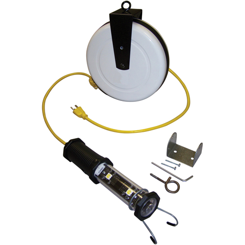 Heavy-Duty LED Work Lights and Cord Reels Trail Hammer and Bolt