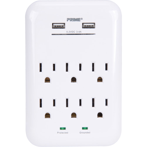 Prime&reg; USB Charger with Surge Protector Trail Hammer and Bolt