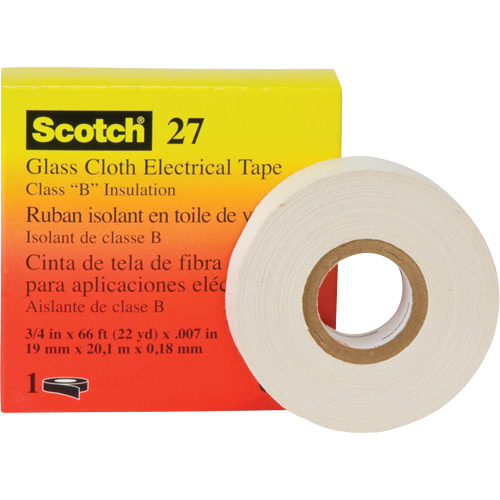 Ruban isolant en toile de verre 27 Scotch, 12 mm (1/2") la x 20 m (66') lo Trail Hammer and Bolt