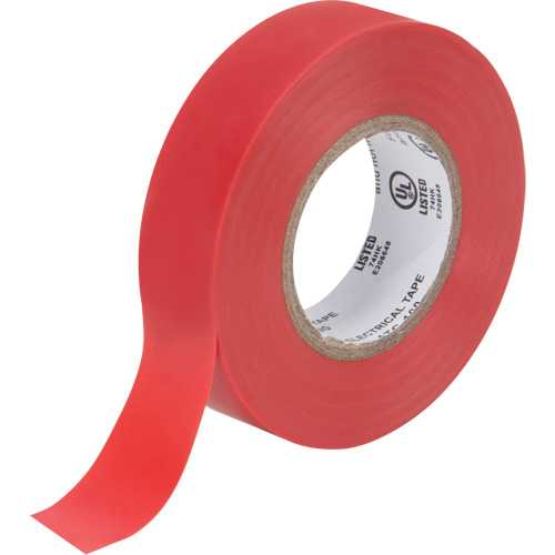 Electrical Tape, 19 mm (3/4") x 18 M (60'), Red, 7 mils Trail Hammer and Bolt