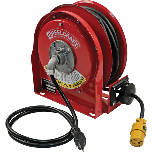 3000 Compact Premium Duty Cord Reel, 30', SJTO, 12 Gauge, 15 A Trail Hammer and Bolt