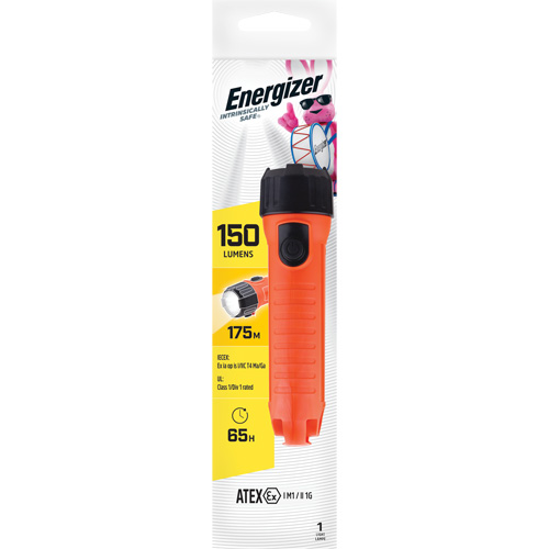 Lampe de poche portative Intrinsically Safe, DEL, 150 lumens, Piles D Trail Hammer and Bolt