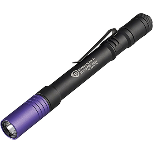 Lampe stylo UV avec port de recharge micro USB Stylus Pro, DEL, Corps en Aluminium, piles Rechargeable, Compris Trail Hammer and Bolt