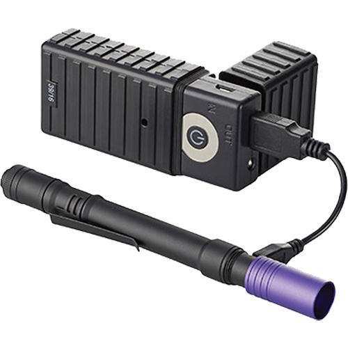 Lampe stylo UV avec port de recharge micro USB Stylus Pro, DEL, Corps en Aluminium, piles Rechargeable, Compris Trail Hammer and Bolt