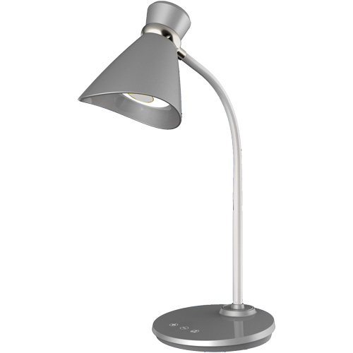 Lampe de bureau, 6 W, DEL, Col 16", Argent Trail Hammer and Bolt