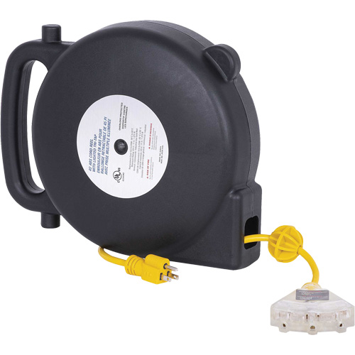 JPCR-1450 ABS Extension Cord Reel, Indoor/Outdoor, SJTW, 14 AWG, 13 A, 45' Trail Hammer and Bolt