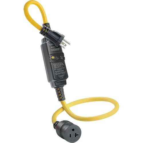 GFCI Cord Set with Automatic Reset, 120 V, 20 A, 3' Cord Trail Hammer and Bolt