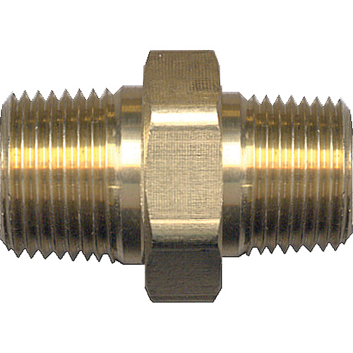 Mamelon de r&eacute;duction hexagonal, Laiton, 1/4" x 1/8", NPT x NPT Trail Hammer and Bolt