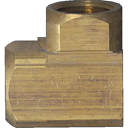 Raccord de tuyau extrud&eacute; en coude 90°, FPT, Laiton, 1/8" Trail Hammer and Bolt