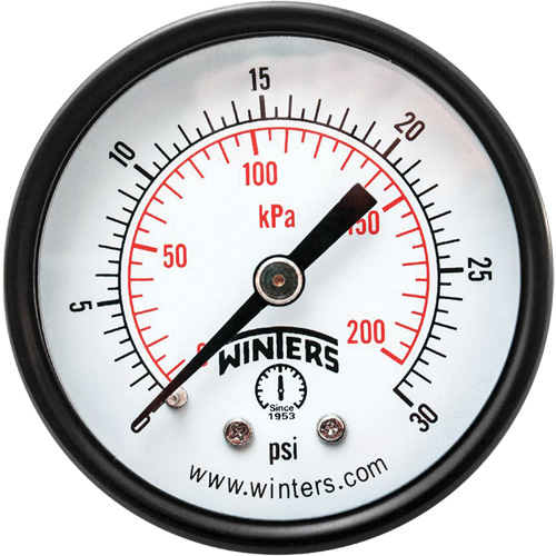 Manom&egrave;tre &eacute;conomique,  2", 0 - 30 psi, Fixation arri&egrave;re, Analogique Trail Hammer and Bolt