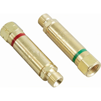 Antiretours pare-flammes - Oxy/gaz combustibles, Ensemble pour oxyg&egrave;ne-gaz combustible, Style pour adapteur de d&eacute;tendeur Trail Hammer and Bolt